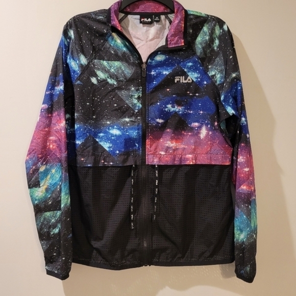 FILA Galaxy Mesh Windbreaker Lightweight Jacket Women's Size‎ Medium - Picture 1 of 16